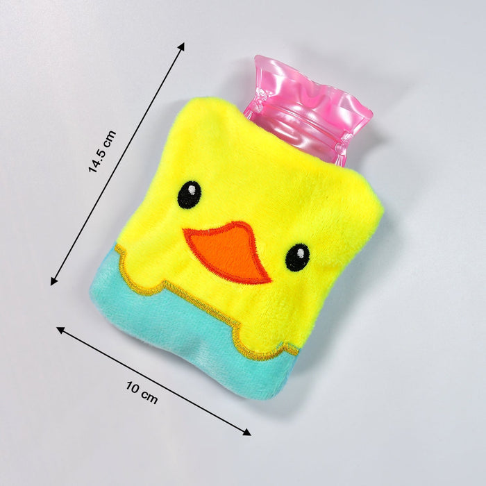 Yellow Duck design small Hot Water Bag with Cover for Pain Relief
