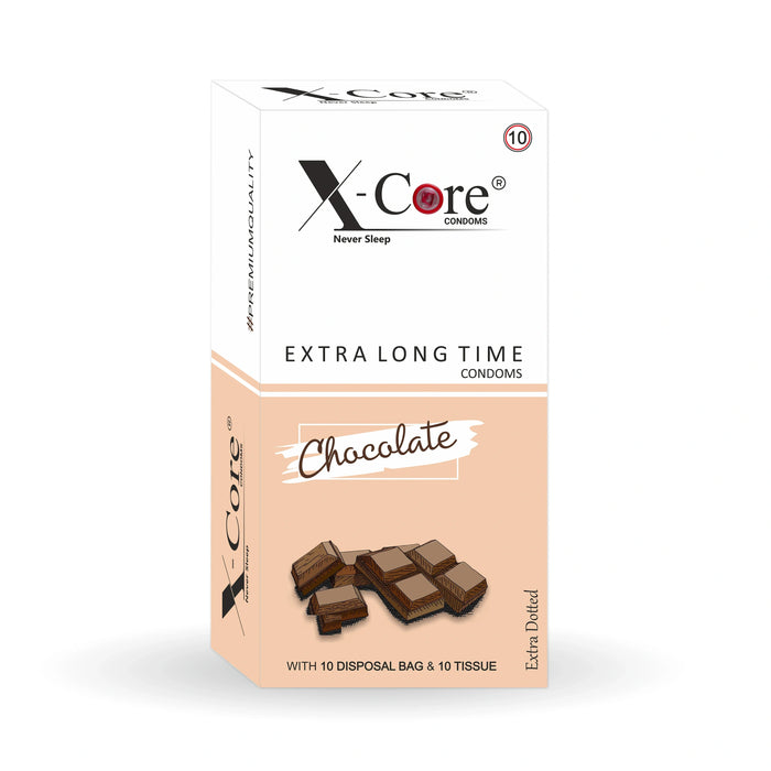 X-Core Extra Dotted Condom (10 Units) - Orange