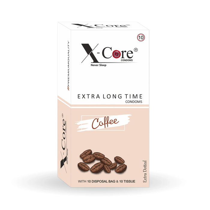 X-Core Extra Dotted Condom (10 Units) - Orange