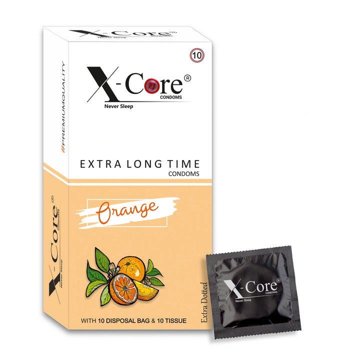 X-Core Extra Dotted Condom (10 Units) - Strawberry